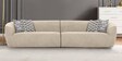 Palm Spring Fabric 4 Seater Sofa in Sand Brown Colour