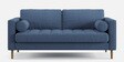 Palo Fabric 3 Seater Sofa in Cyan Blue Colour