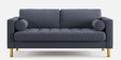 Palo 2 Seater Sofa With Metal Legs in Cyan Blue Colour