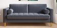 Palo 2 Seater Sofa With Metal Legs in Cyan Blue Colour