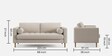 Palo 2 Seater Sofa in Ivory Colour
