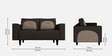 Pangram Fabric 2 Seater Sofa In Dark Brown Colour