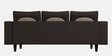 Pangram Fabric 3 Seater Sofa In Dark Brown Colour