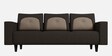 Pangram Fabric 3 Seater Sofa In Dark Brown Colour