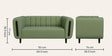 Paramount Fabric 2 Seater Sofa in Green Colour