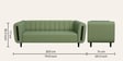 Paramount Fabric 3 Seater Sofa in Green Colour