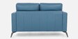 Paris Half Leather 2 Seater Sofa In Delph Blue Colour