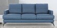 Paris Half Leather 3 Seater Sofa In Delph Blue Colour