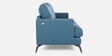 Paris Half Leather 3 Seater Sofa In Delph Blue Colour