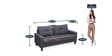 Parry 3 Seater Sofa in Grey Colour