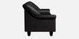 Parto Leatherette 3 Seater Sofa In Black Colour