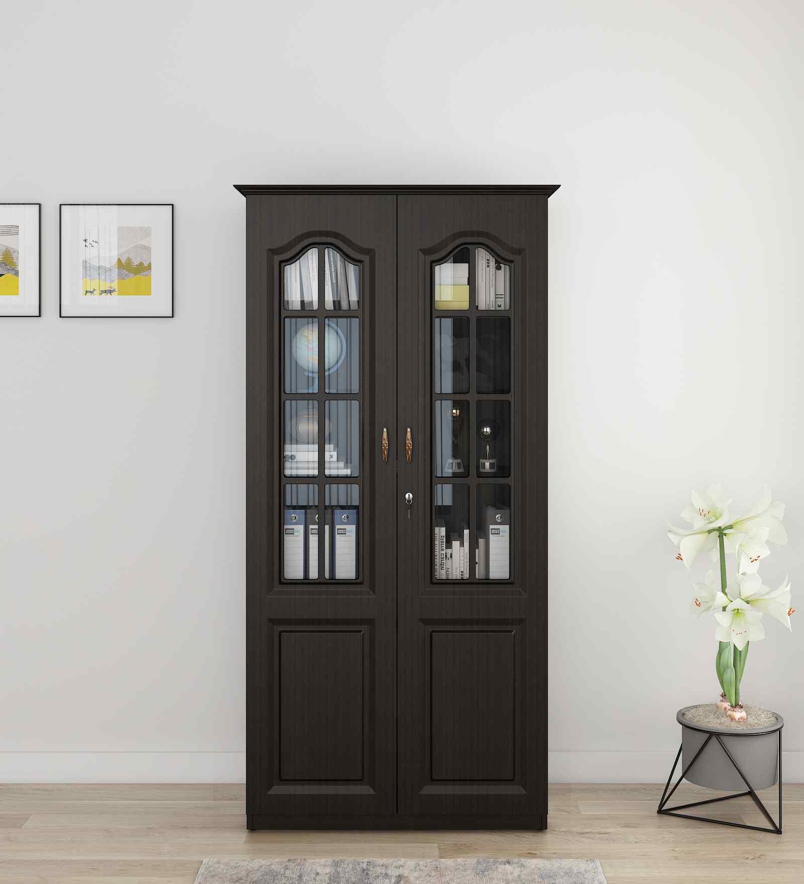 Pacific Book Case In Natural Wenge & Melamine Finish