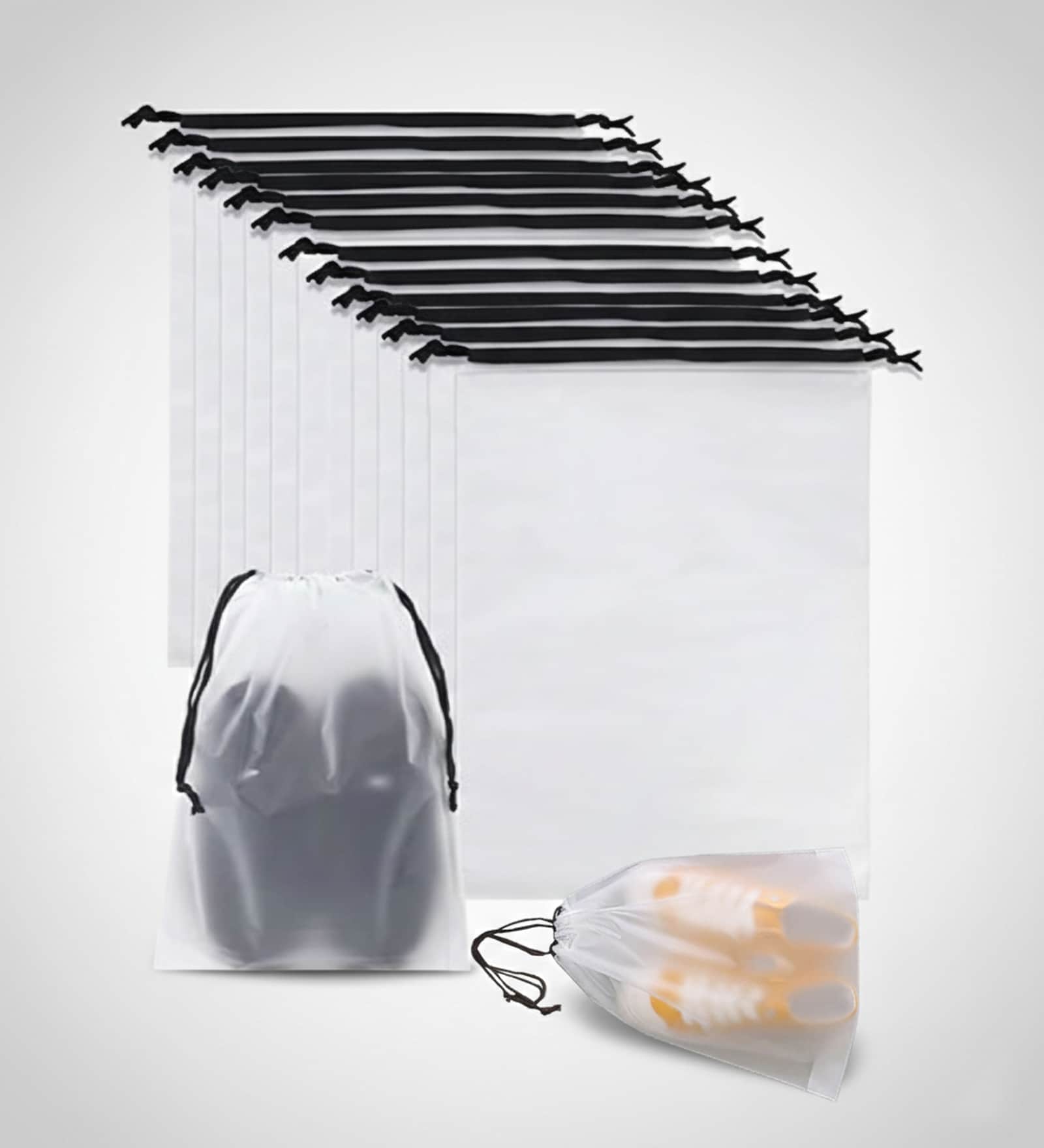 Pack Of 12 White Shoe Organizer Bag Covers