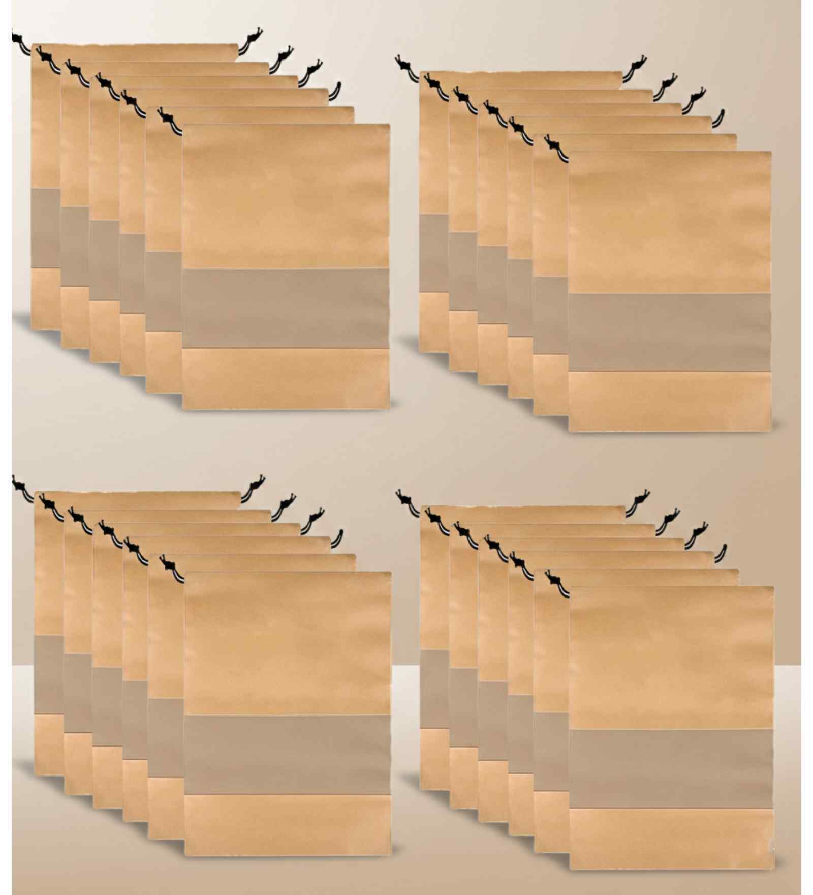 Pack Of 24 Brown Shoe Organizer Bag Covers