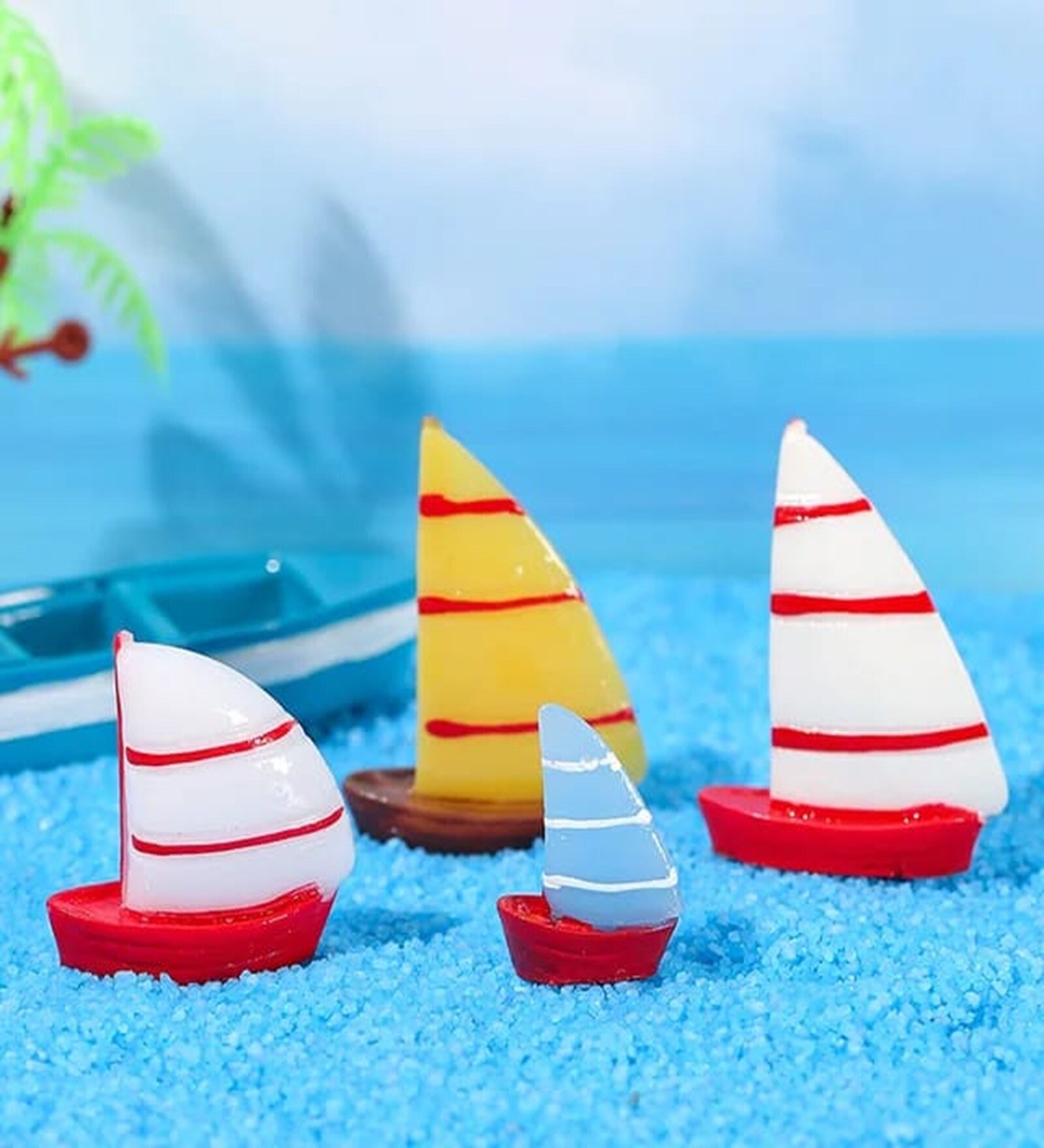 Pack of 6 Yatch Ship Miniature Decor