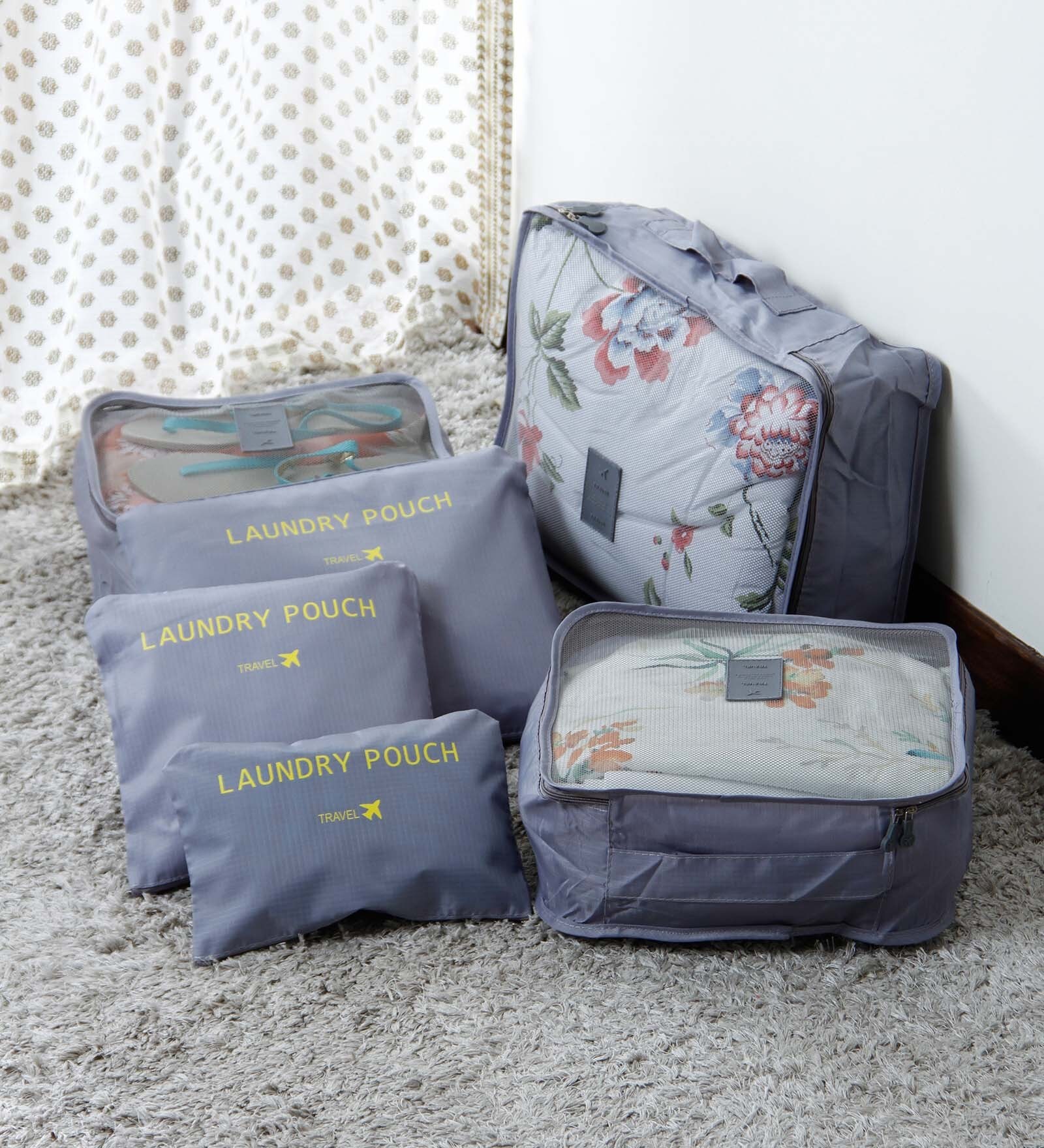 Buy PackNBuy Nylon Grey Travel Organizer Bags Set of 6 Online