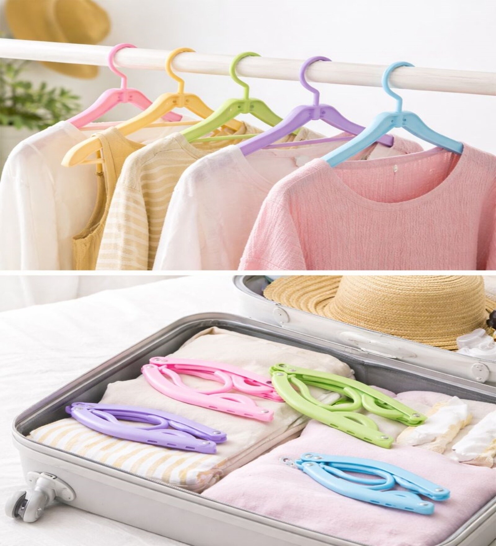 Compact Foldable Clothes Hangers Set of 4