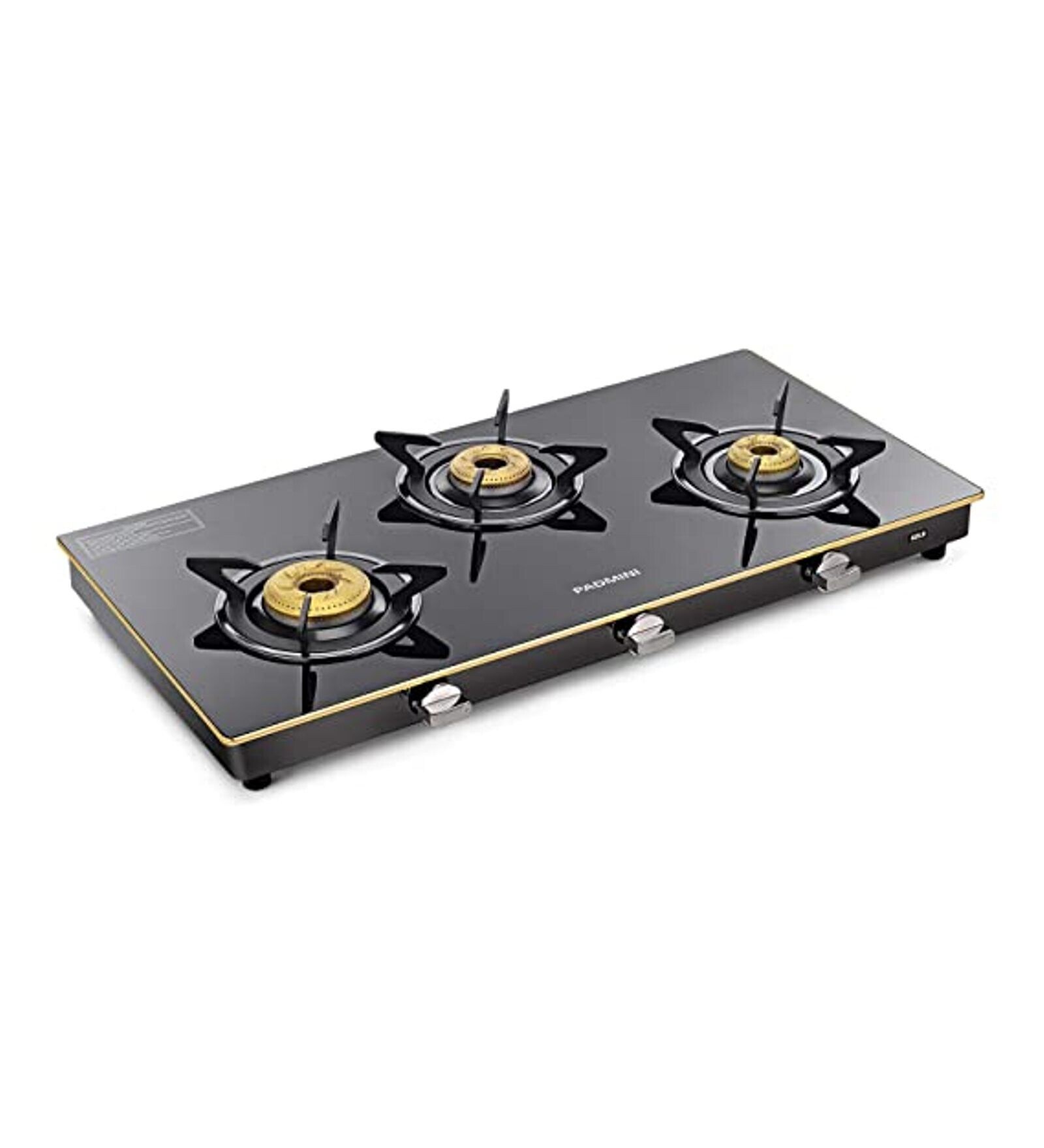 Buy Padmini CS 3GT Gold Auto Ignition 3 Burner Gas Stove (1 HF, 1 Big
