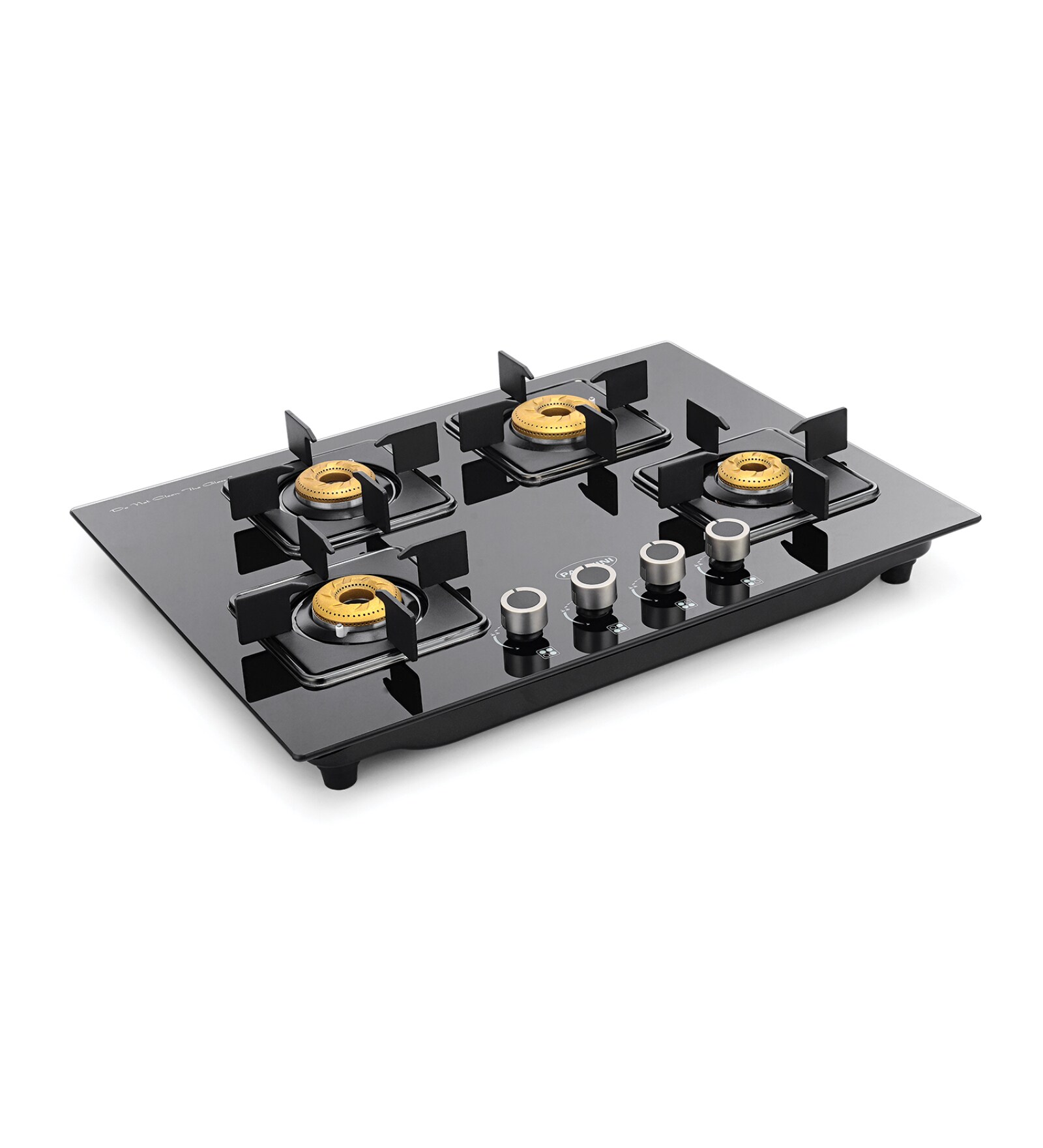 Padmini CS 406 GL IB HF Auto Ignition 4 Burner Built in Glass Gas Hob (1 Jumbo 2 Big 1 Small Burner)