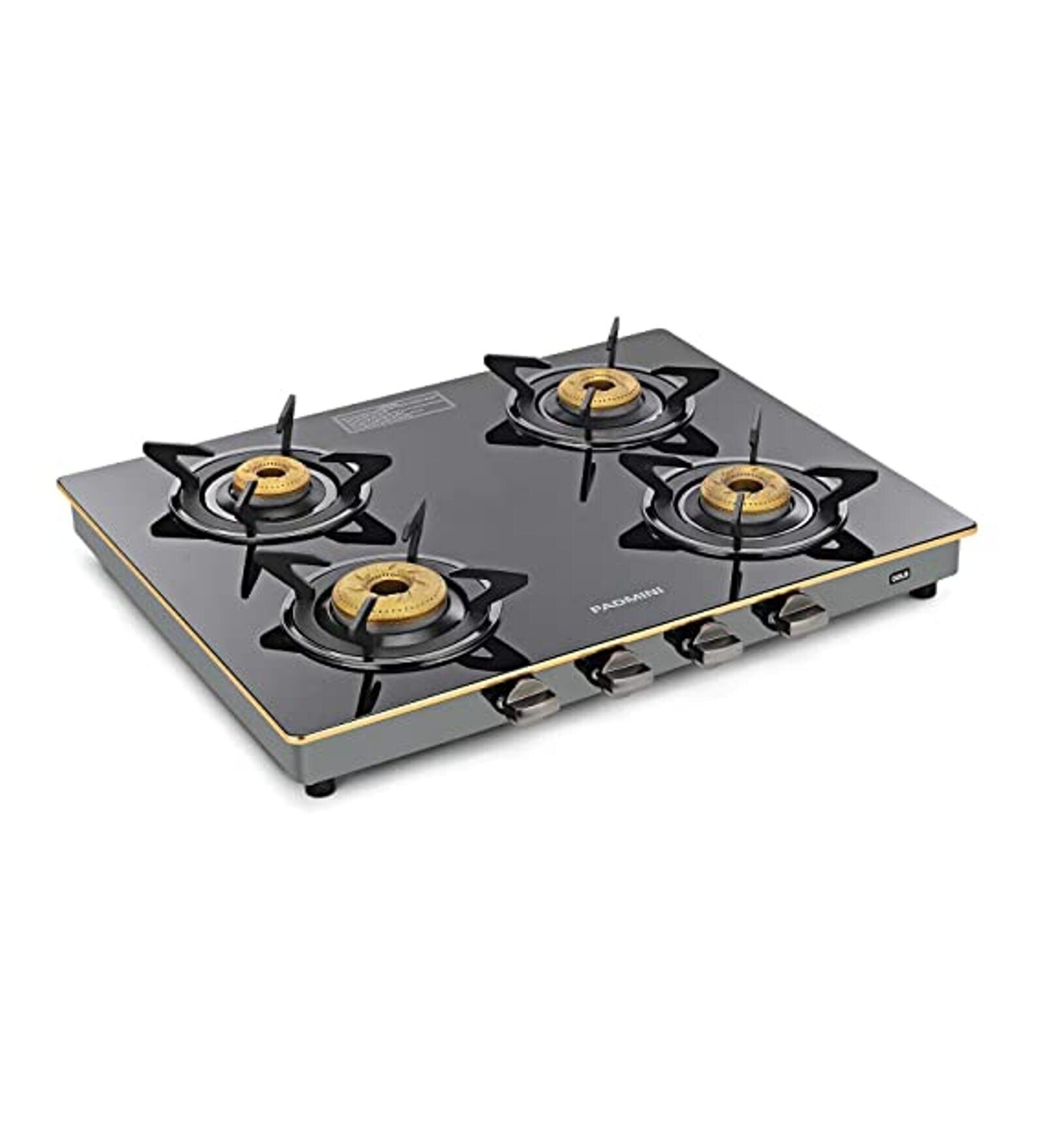 Padmini CS 4GT Rose Gold Manual Ignition 4 Burner Gas Stove (1 HF, 2 Big, 1 Small Burner)