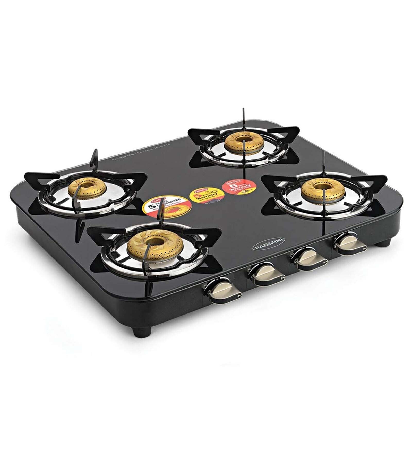 Buy Padmini Brass Burner Cooktop CS 4GT DX HF Auto (4 Burner) at