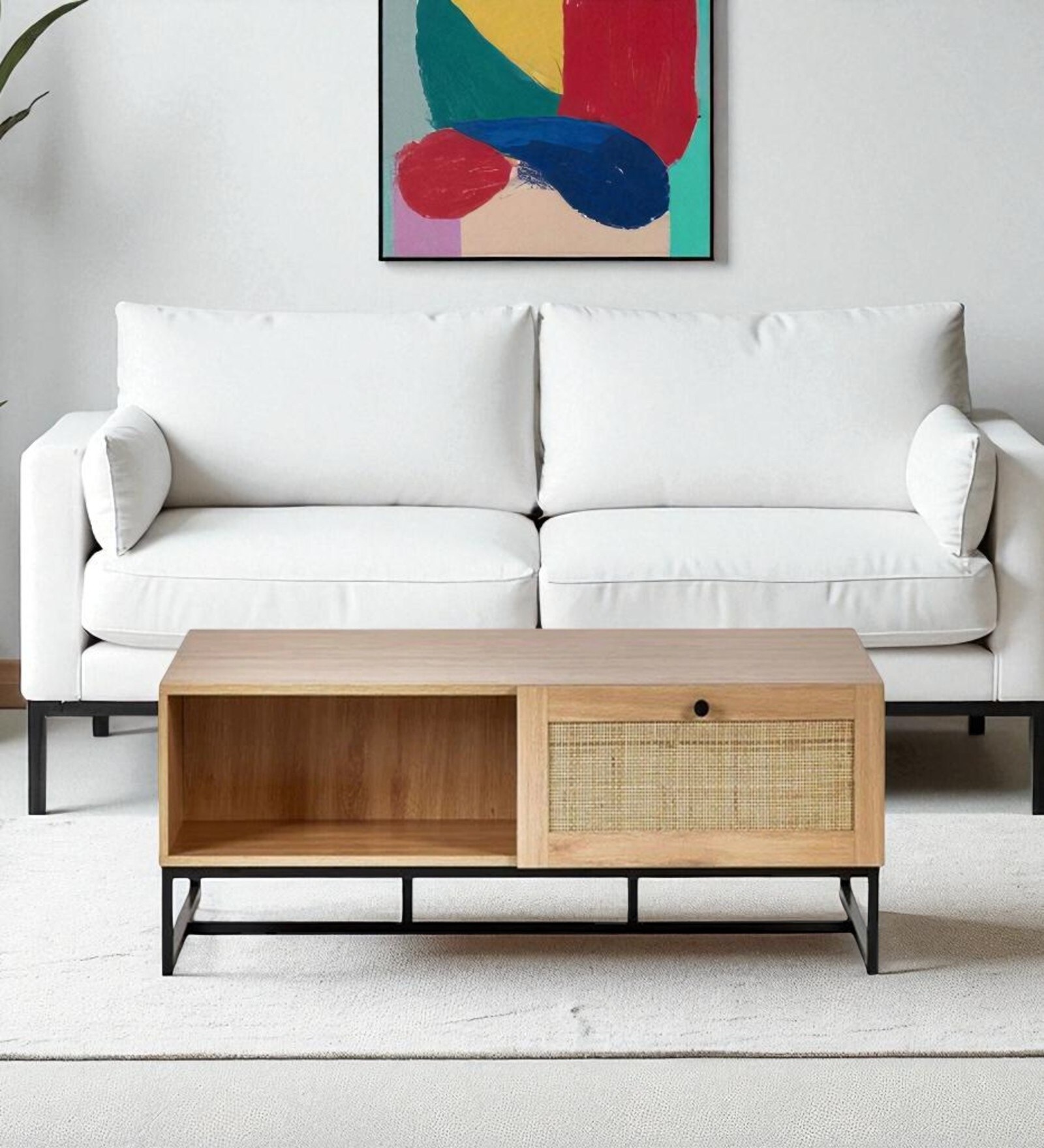 Padstow Solid Wood Coffee Table In Natural Oak Finish