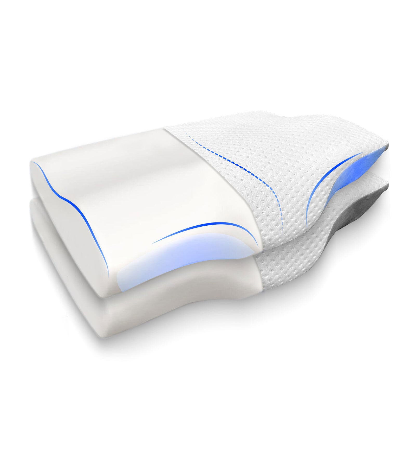 Painrelief Pillow Gel Memory Foam 20 x 13 Inch Cervical Pillow (Pack of 2) Painrelief Pillow Gel Memory Foam 20 x 13 Inch Cervical Pillow (Pack of 2)