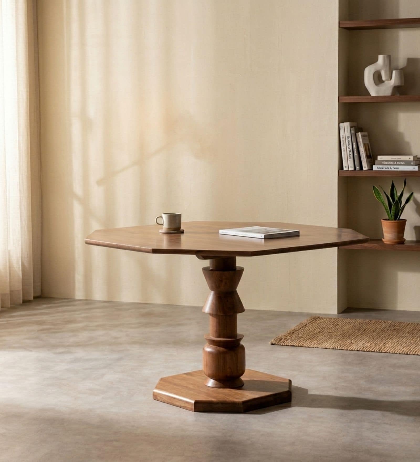 Pali 6 Seater Dining Table In Natural Acacia Wood Finish