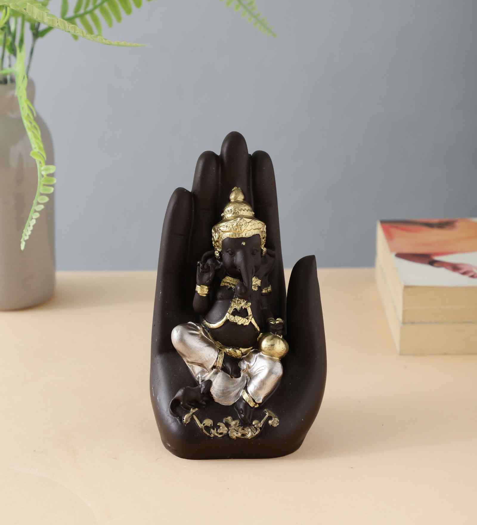Resin Palm Ganesha Hand Statue