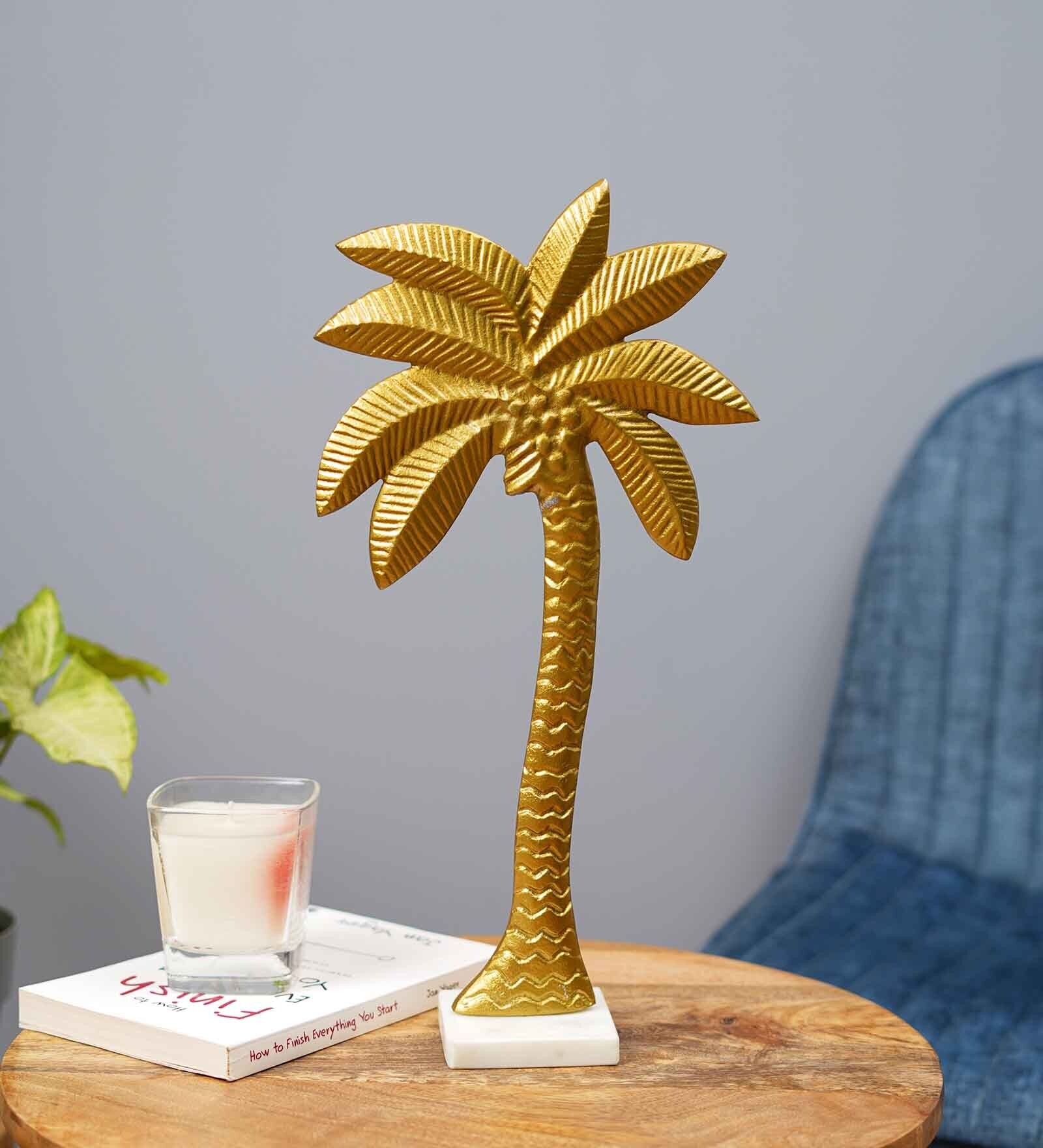 Aluminium Gold Palm Tree Decor