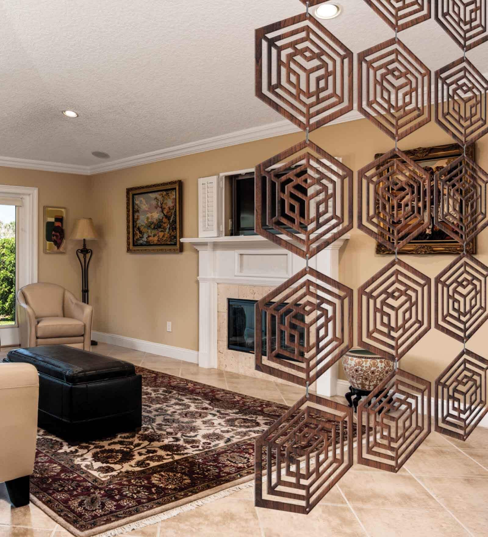 Panel Griza Wall Hanging Room Dividers