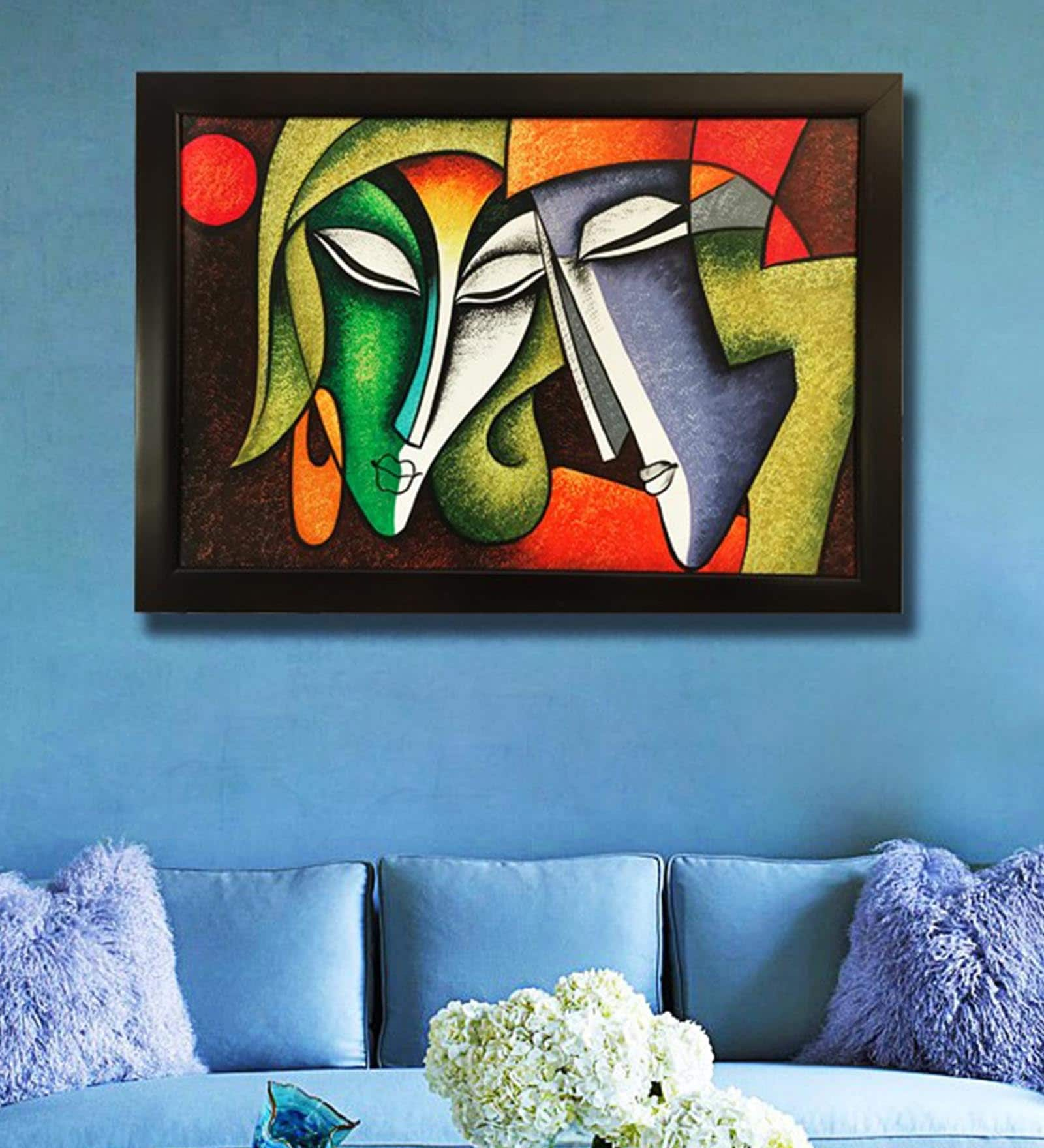 Buy Canvas 40 x 0.5 x 28 Inch Modern Art Hand Framed Oil Paintings by