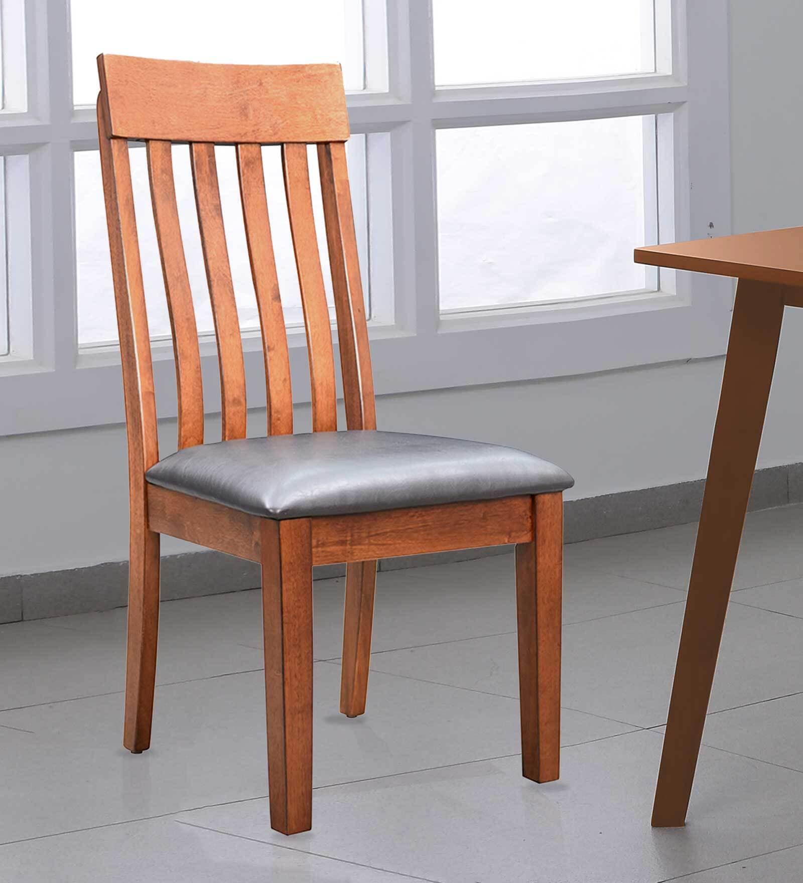 Ny American Dining Chair In Brown & Black Finish