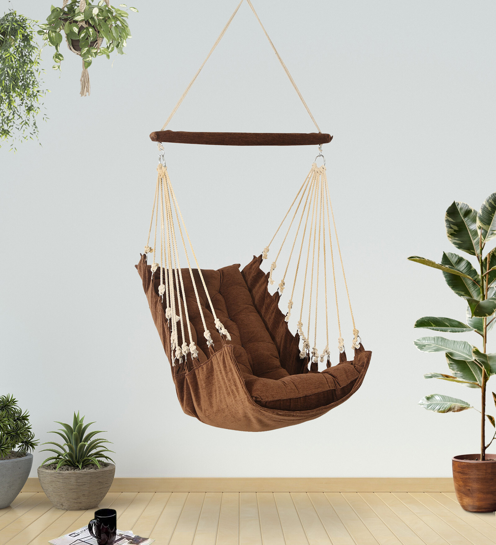 Paradise Fabric Swing in Brown Colour Paradise Fabric Swing in Brown Colour