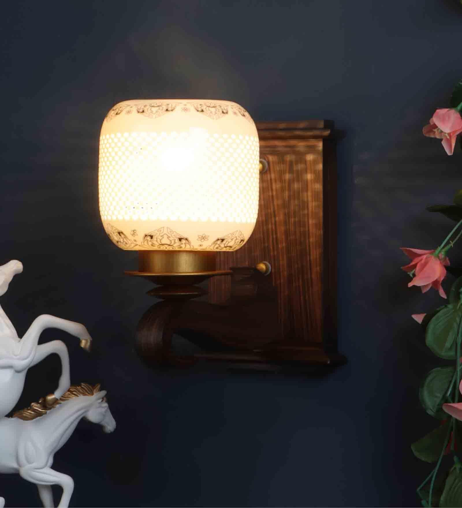 Creative Brown Wood Wall Sconces