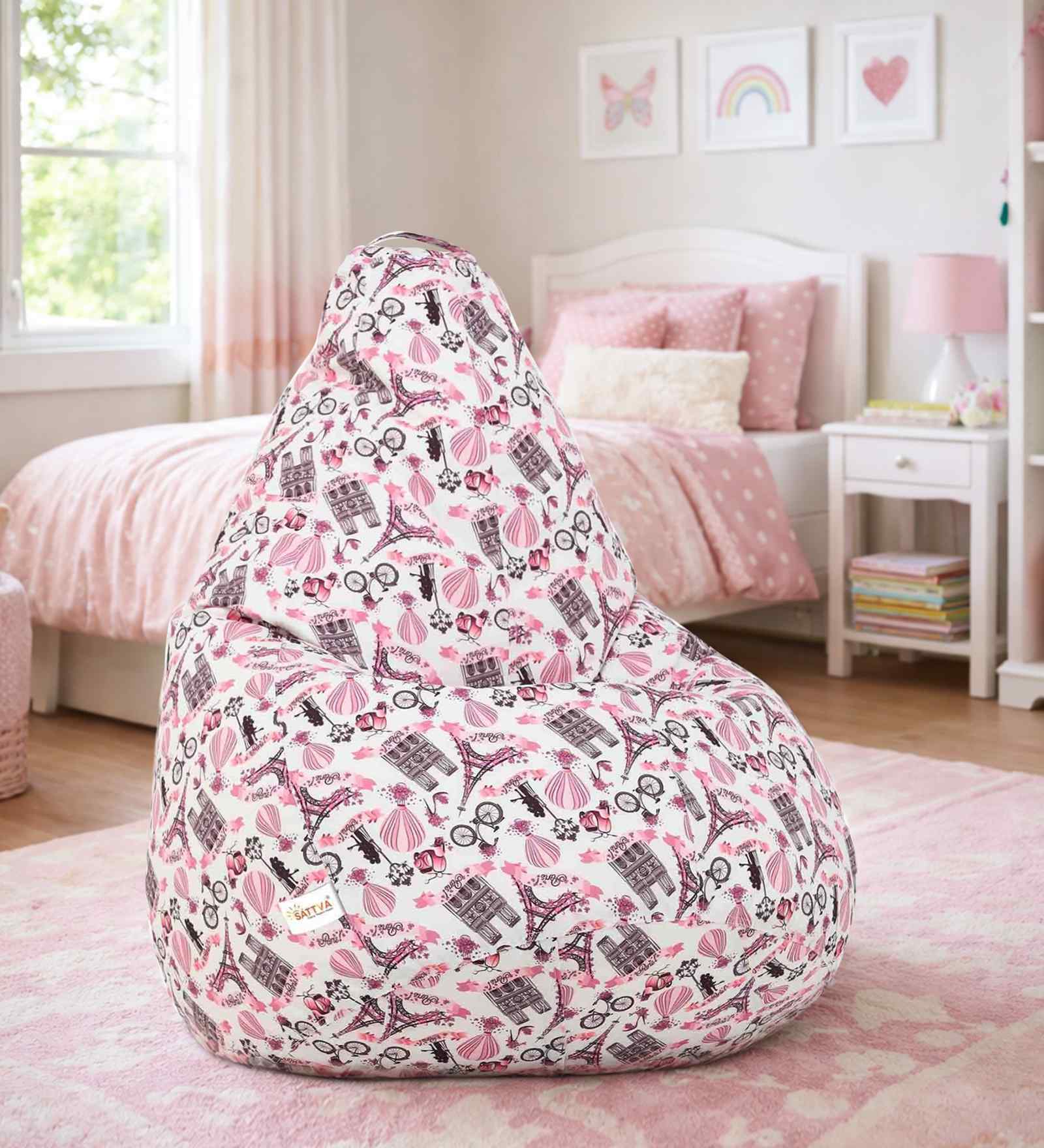 Paris Classic XXXL Bean Bag With Beans In Multi Colour