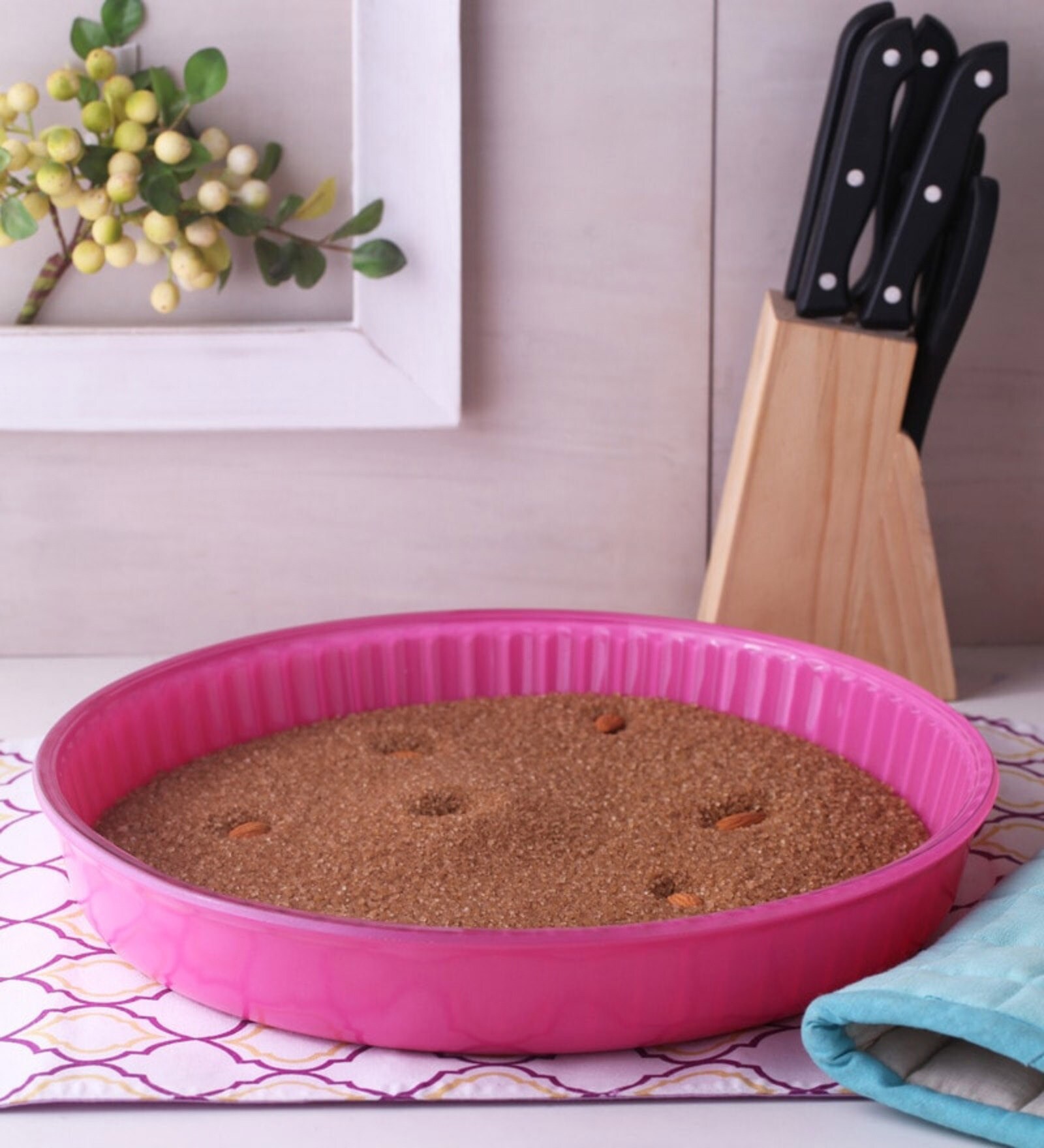 Ovenware Bright Pink Glass Baking Tray