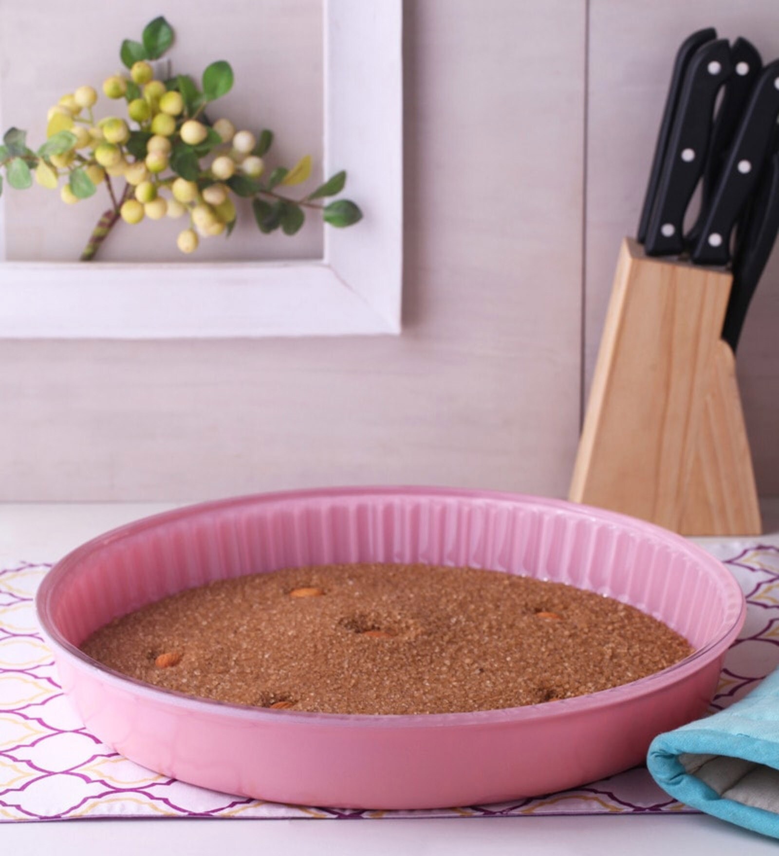 Ovenware Light Pink Glass Baking Tray