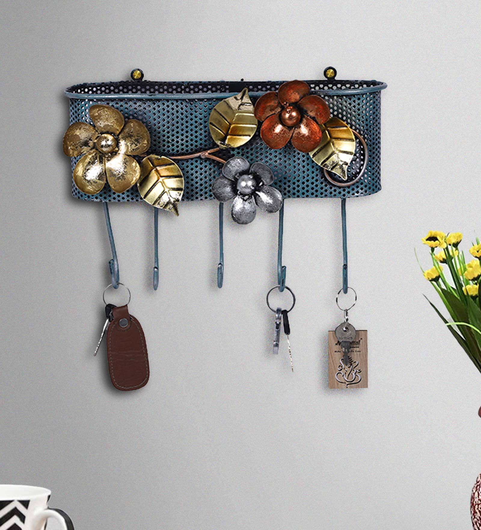 Buy Pastel Coloured Key Hanger - 5 Hooks by Aapno Rajasthan at 41% OFF ...