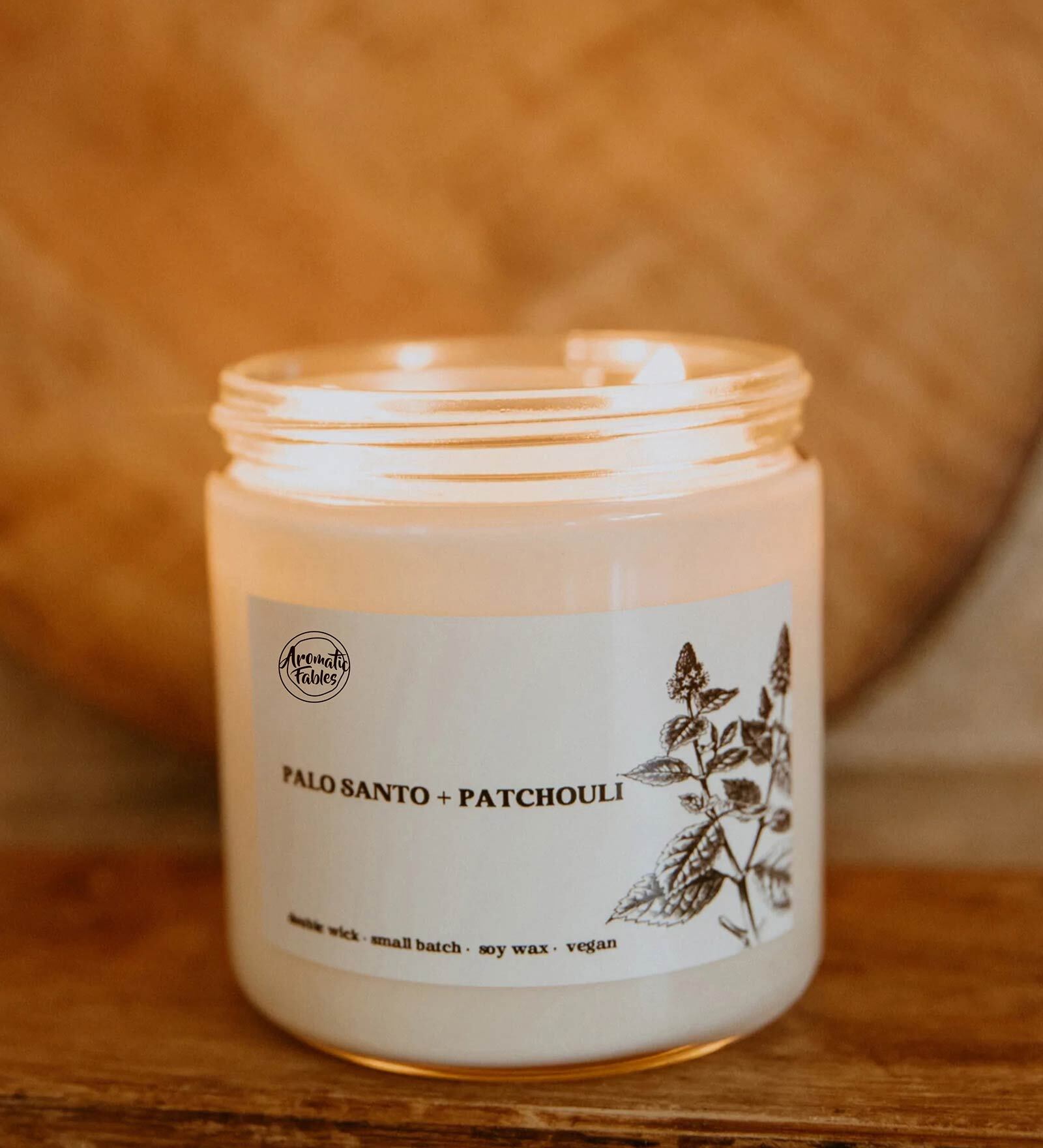 Buy Patchouli Aroma White Glass Jar Scented Candle at 50% OFF by ...