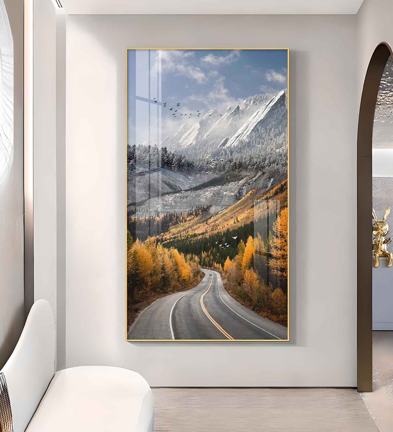 Path to Tranquility Glass Finish Vertical Wall Art