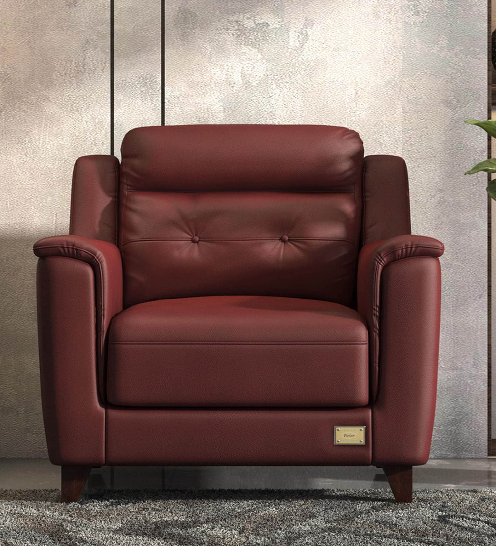 Patrick 1 Seater Sofa In Red Color