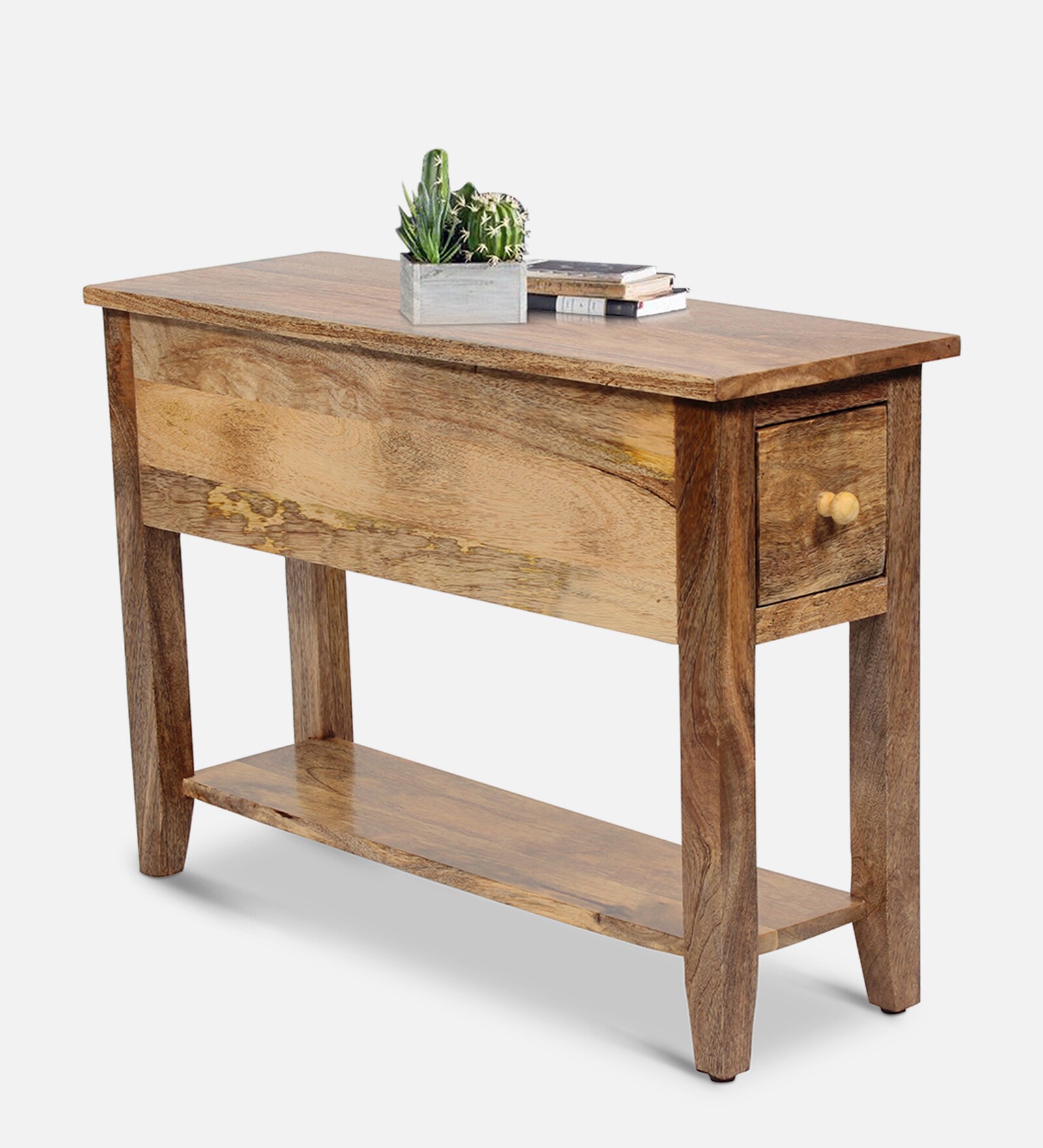 Buy Patron Sheesham Wood Console Table in Natural Finish at 9 OFF by