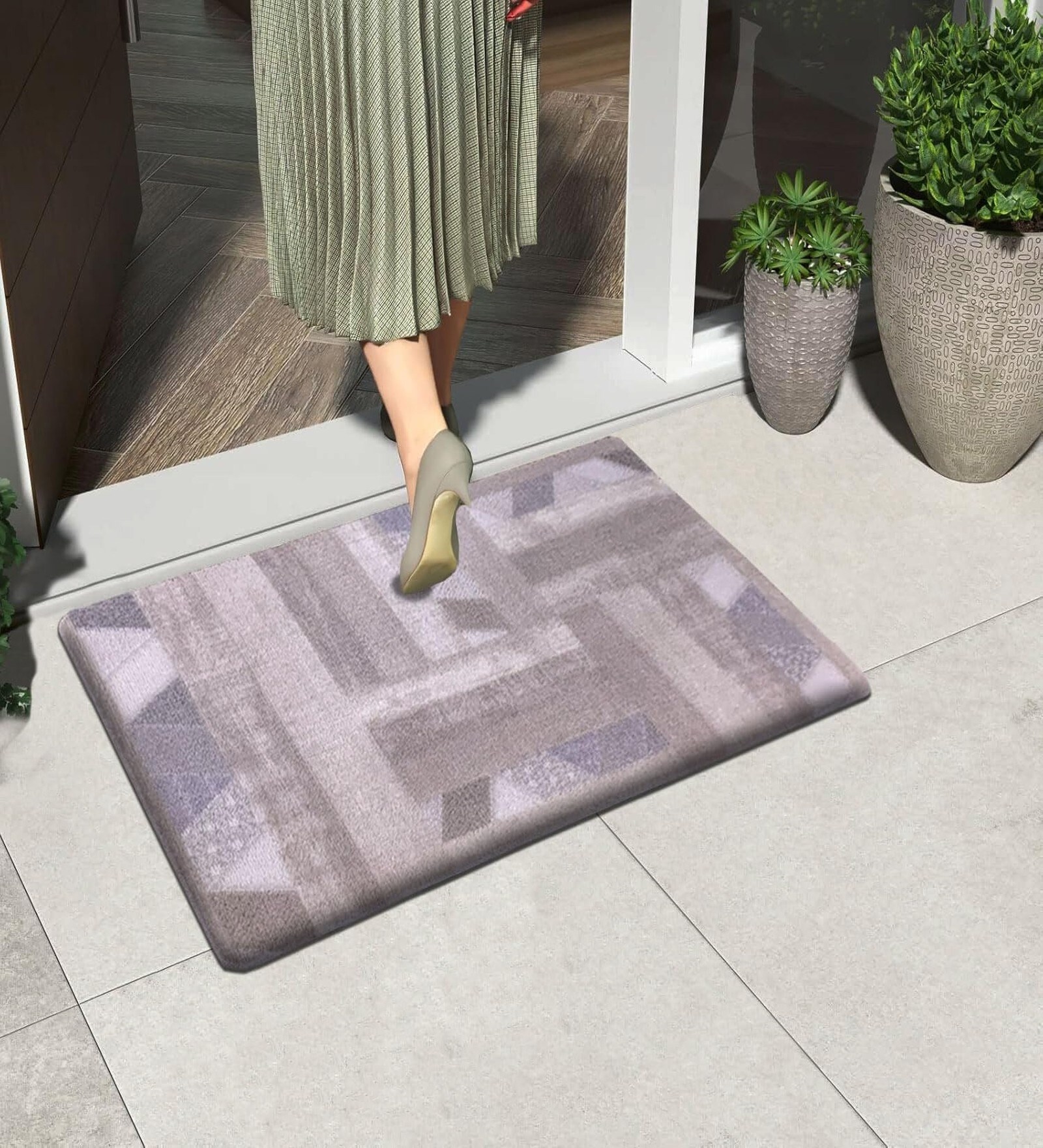 Pattern PVC 16x24 Inches Anti Skid Door Mat