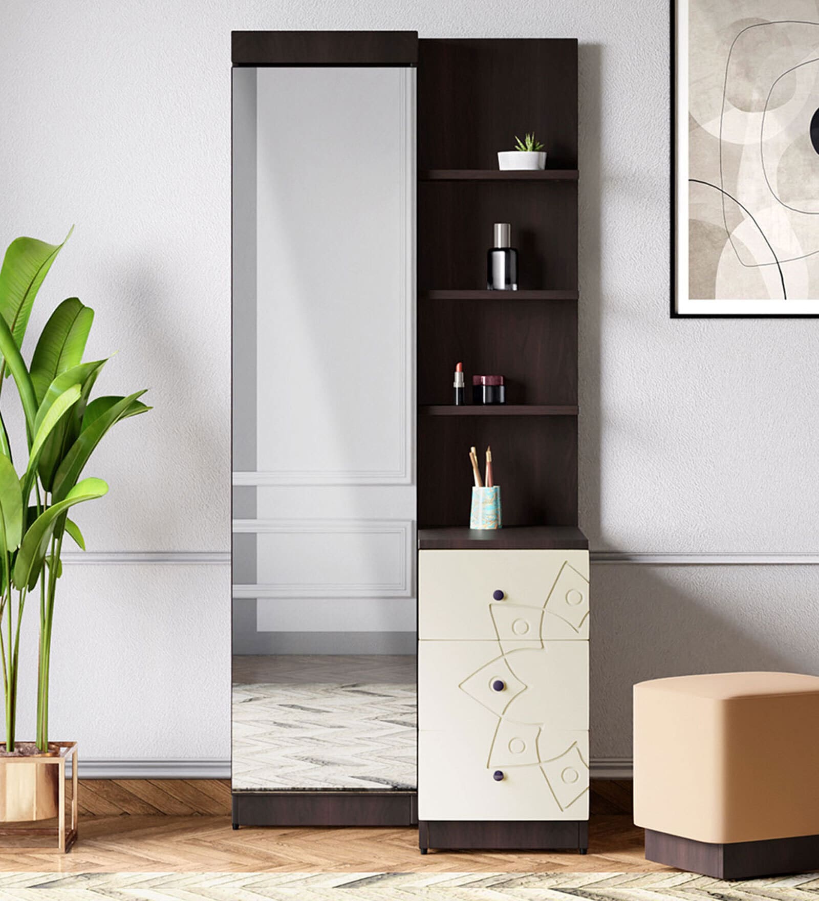 Buy Pavo Dresser in Frosting Cream Finish at 17 OFF by Godrej Interio