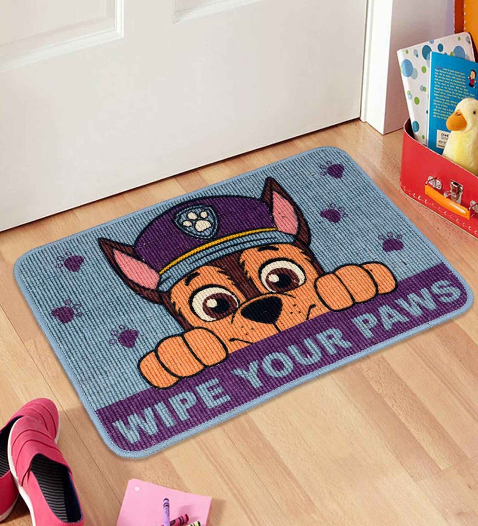 Blue Character Cotton 16 x 24 Inches Kids Floor Mat