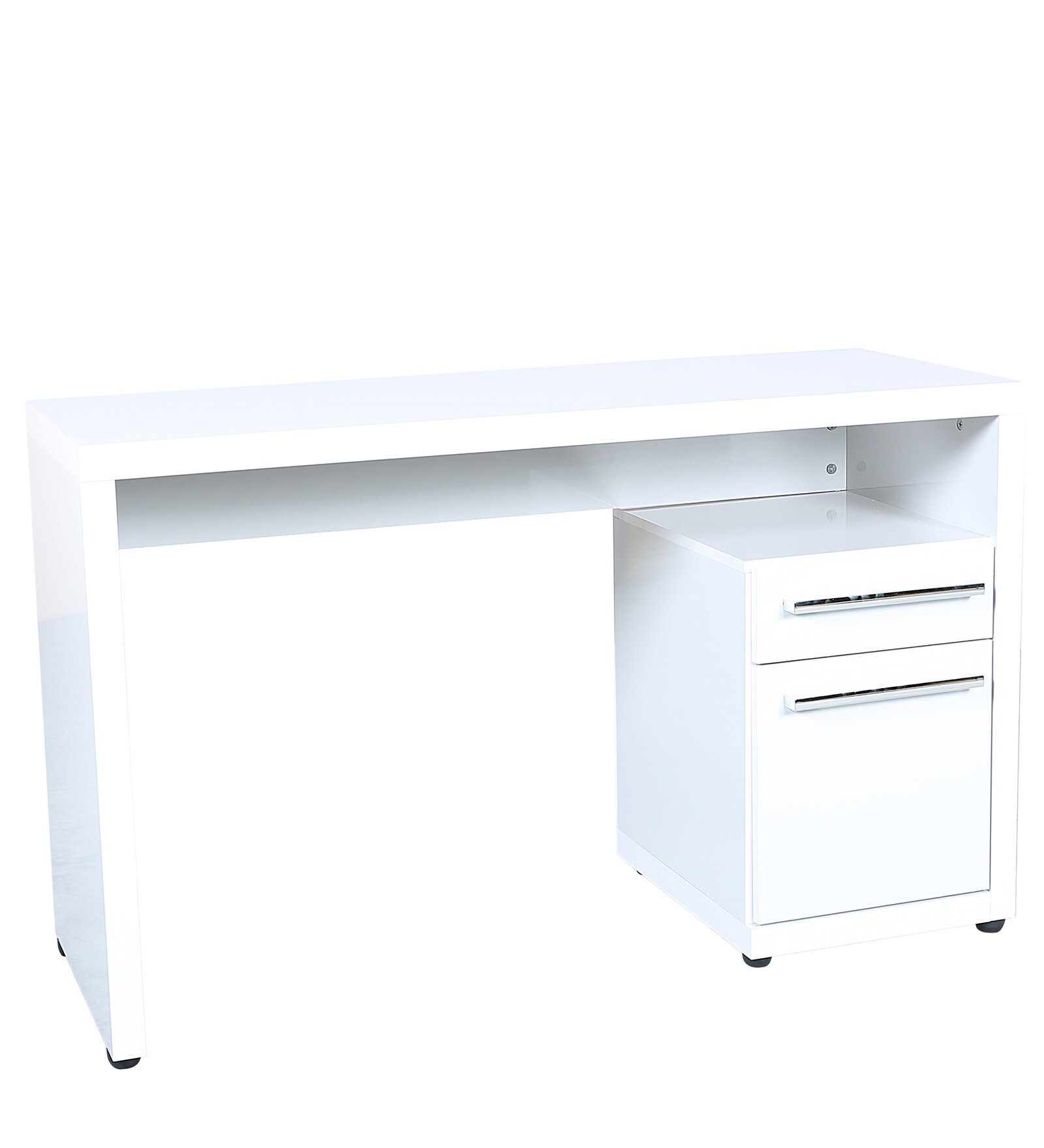 Buy Pax High Gloss Study Desk in White Colour by HomeTown Online - Work ...