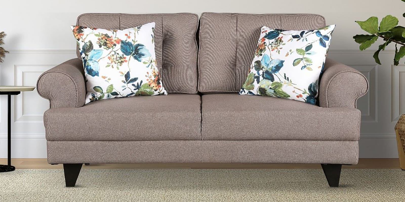 Paddington Solid Wood 2 Seater Sofa In Light Brown Colour