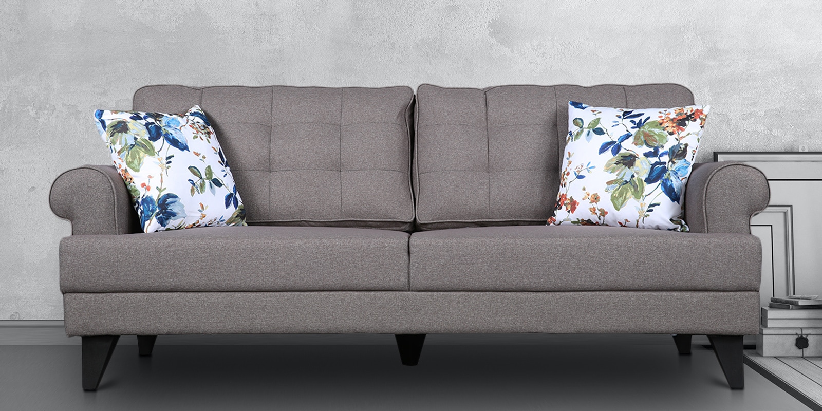 Paddington Fabric 3 Seater Sofa in Light Brown Colour