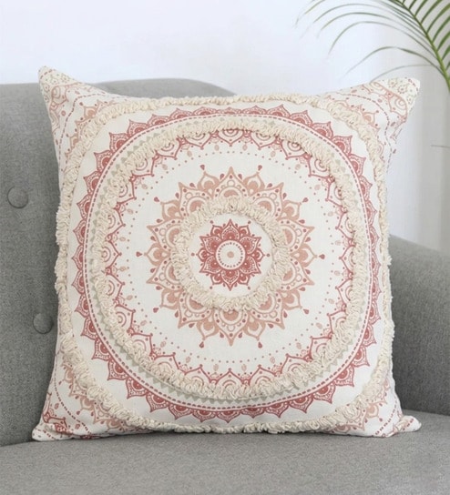 Pack Of 1 Blooming Mandala Throw Cushion Covers (18x18)